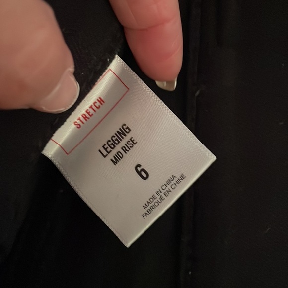 Black ripped jean leggings mid rise - Picture 5 of 7